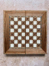 Load image into Gallery viewer, Backgammon / Chess Wooden Vintage Mosaic Handmade Set
