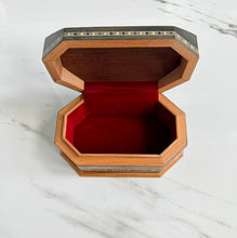 Load image into Gallery viewer, Mosaic Inlay Jewelry Box – Octagonal Wooden Trinket Box with Mother-of-Pearl
