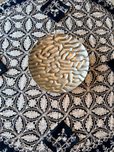 Load image into Gallery viewer, Round Table Cover. Diameter: 78 inches Approx'. Aghabani Oriental for Round Tables. Black background with White Silk
