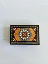 Load image into Gallery viewer, Small Sized Rectangle Handmade Mosaic Box inlaid with Mother of Pearl
