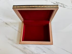 Medium Sized Rectangle Handmade Mosaic Box inlaid with Mother of Pearl