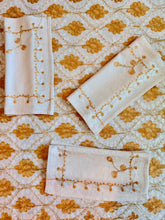 Load image into Gallery viewer, Table Cover: 117 x 58 inches Approx'. Aghabani Oriental for Rectangle Tables, Beige background with White and Gold Silk Embroidery
