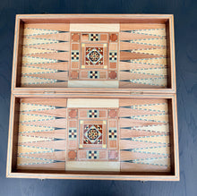 Load image into Gallery viewer, Backgammon / Chess Wooden Vintage Mosaic Handmade Set
