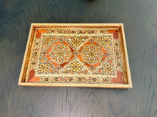 Load image into Gallery viewer, Wooden Mosaic Tray. This Rectangle Tray is handmade and is available in various Sizes
