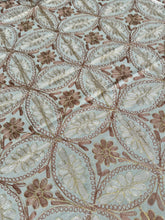 Load image into Gallery viewer, Table Cover: 117 x 67 inches Approx’. Aghabani Oriental for Rectangle Tables, Beige background with Brown and Beige Silk Embroidery
