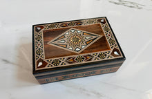 Load image into Gallery viewer, Medium Sized Rectangle Handmade Mosaic Box inlaid with Mother of Pearl
