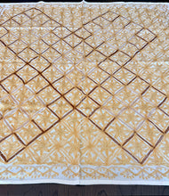 Load image into Gallery viewer, Table Cover: 57 x 57 inches Approx'. Aghabani Oriental for Square Tables. Beige background with Brown and Gold Silk
