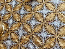 Load image into Gallery viewer, Table Cover: 156 x 78 inches Approx’. Aghabani Oriental for Rectangle Tables, Brown background with Gold &amp; White Silk Embroidery
