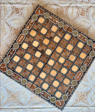 Load image into Gallery viewer, Handmade Mosaic Backgammon Set – Inlaid Walnut Wood &amp; Mother-of-Pearl Game Board
