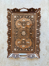 Load image into Gallery viewer, Hand-Carved Wooden Tray with Mother-of-Pearl Inlay
