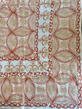 Load image into Gallery viewer, Table Cover: 94 x 59 inches Approx&#39;. Aghabani Oriental for Rectangle Tables, Beige background with Brick Red and Champagne Beige Silk Embroidery
