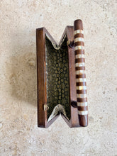 Load image into Gallery viewer, Arabic Calligraphy Mother-of-Pearl Inlay Wooden Box Clutch
