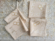 Load image into Gallery viewer, Table Cover: 135 x 58 inches Approx’. Aghabani Oriental for Rectangle Tables, Beige background with Gold &amp; White Silk Embroidery
