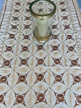 Load image into Gallery viewer, Table Cover: 94 x 59 inches Approx'. Aghabani Oriental for Rectangle Tables, Beige background with Brown and Beige Silk Embroidery
