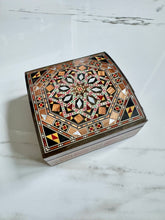 Load image into Gallery viewer, Jewelry Mosaic Wooden Handmade Box inlaid with Mother of Pearl
