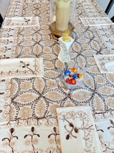 Load image into Gallery viewer, Table Cover: 78 x 56 inches Approx'. Aghabani Oriental for Rectangle Tables. Beige background with Beige and Brown Silk
