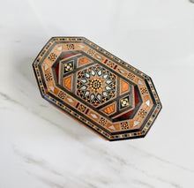 Load image into Gallery viewer, Mosaic Inlay Jewelry Box – Octagonal Wooden Trinket Box with Mother-of-Pearl
