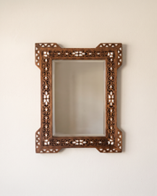 Load image into Gallery viewer, Handcrafted Mosaic Mirror – Mother of Pearl Inlay Wooden Wall Mirror
