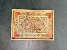 Load image into Gallery viewer, Wooden Mosaic Tray. This Rectangle Tray is handmade and is available in various Sizes

