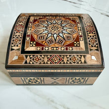 Load image into Gallery viewer, Jewelry Mosaic Wooden Handmade Box inlaid with Mother of Pearl
