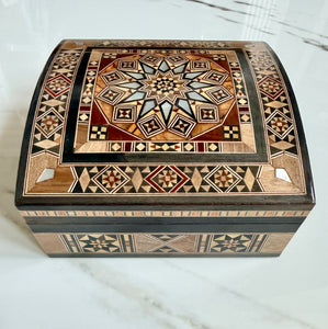 Jewelry Mosaic Wooden Handmade Box inlaid with Mother of Pearl