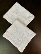 Load image into Gallery viewer, Table Cover: 57 x 57 inches Approx&#39;. Aghabani Oriental for Square Tables. Beige background with White and Silver Silk
