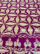Load image into Gallery viewer, Table Cover: 94 x 59 inches Approx'. Aghabani Oriental for Rectangle Tables, Burgundy background with Burgundy and Gold Silk Embroidery
