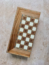 Load image into Gallery viewer, Backgammon / Chess Wooden Vintage Mosaic Handmade Set
