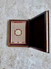 Load image into Gallery viewer, Vintage Inlaid Wooden Islamic Quran Box 12&quot; X 9&quot; X 2.6”
