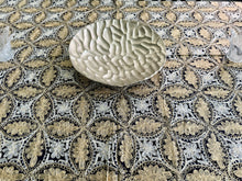 Load image into Gallery viewer, Table Cover: 135 x 78 inches Approx’. Aghabani Oriental for Rectangle Tables, Navy Blue background with Gold &amp; White Silk Embroidery
