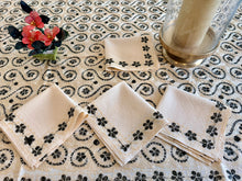 Load image into Gallery viewer, Table Cover: 156 x 78 inches Approx’. Aghabani Oriental for Rectangle Tables, Beige background with Beige &amp; Black Silk Embroidery
