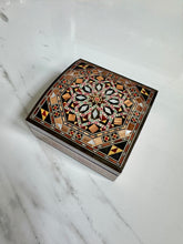 Load image into Gallery viewer, Jewelry Mosaic Wooden Handmade Box inlaid with Mother of Pearl
