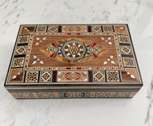 Load image into Gallery viewer, Large Sized Rectangle Handmade Mosaic Box inlaid with Mother of Pearl

