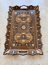 Load image into Gallery viewer, Hand-Carved Wooden Tray with Mother-of-Pearl Inlay
