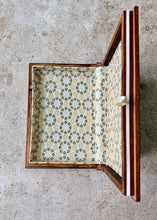 Load image into Gallery viewer, Handcrafted Mother of Pearl Mosaic Box — “Al-Quran Al-Kareem” Wooden Storage Box with Arabic Calligraphy
