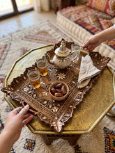 Load image into Gallery viewer, Hand-Carved Wooden Tray with Mother-of-Pearl Inlay
