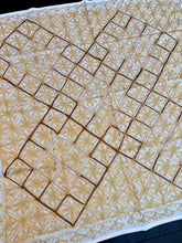 Load image into Gallery viewer, Table Cover: 57 x 57 inches Approx'. Aghabani Oriental for Square Tables. Beige background with Brown and Gold Silk
