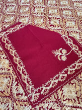 Load image into Gallery viewer, Table Cover: 117 x 75 inches Approx&#39;. Aghabani Oriental for Rectangle Tables, Burgundy background with Gold Silk Embroidery
