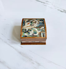 Load image into Gallery viewer, Handmade Wooden Trinket Box with Abalone Shell &amp; Mother-of-Pearl Inlay
