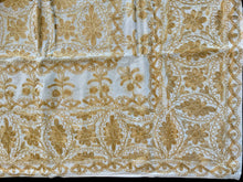 Load image into Gallery viewer, Table Cover: 78 x 56 inches Approx&#39;. Aghabani Oriental for Rectangle Tables. Beige background with Gold Silk
