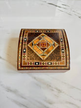 Load image into Gallery viewer, Jewelry Mosaic Wooden Handmade Box inlaid with Mother of Pearl
