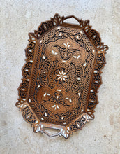Load image into Gallery viewer, Hand-Carved Wooden Tray with Mother-of-Pearl Inlay
