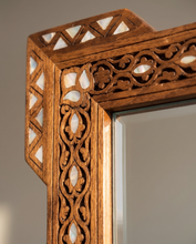 Load image into Gallery viewer, Handcrafted Mosaic Mirror – Mother of Pearl Inlay Wooden Wall Mirror
