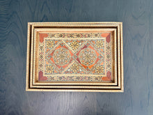 Load image into Gallery viewer, Wooden Mosaic Tray. This Rectangle Tray is handmade and is available in various Sizes
