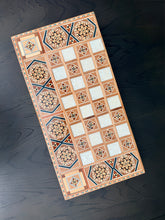 Load image into Gallery viewer, Backgammon / Chess Wooden Vintage Mosaic Handmade Set
