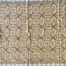 Load image into Gallery viewer, Table Cover: 94 x 59 inches Approx&#39;. Aghabani Oriental for Rectangle Tables, Beige background with Brown and Gold Silk Embroidery
