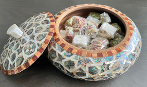 Mother of Pearl Handmade Table Decoration Bowl. Diameter: 9.25 inches