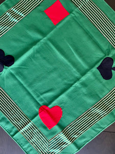 Tablecloth: 56 x 56 inches. Cards Suite Handmade perfect for gifting or using to play cards or any other board or card games