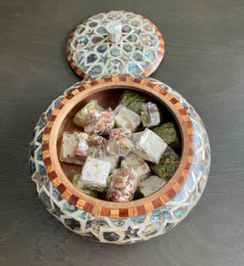 Mother of Pearl Handmade Table Decoration Bowl. Diameter: 9.25 inches